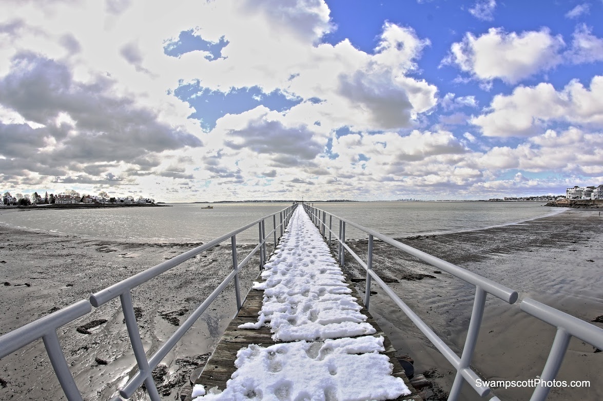 Yacht club pier - a day after the snowstorm
